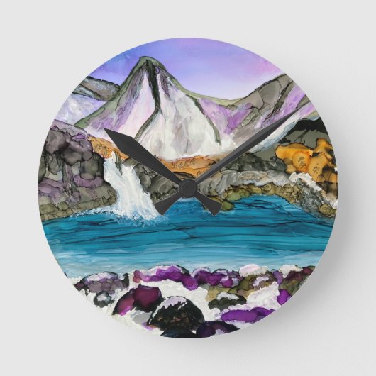 フェアリープールスカイ・スコットランド ラウンド壁時計 (正面)