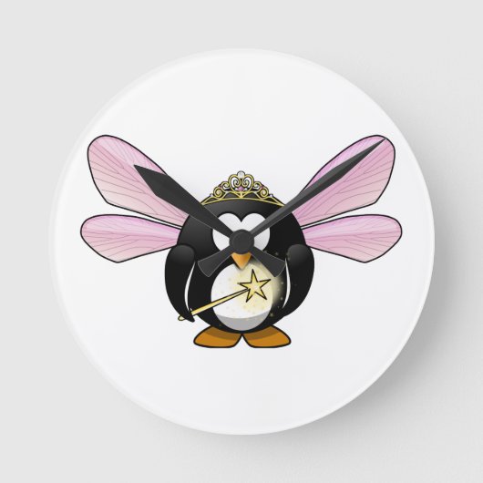 フェアリーペンギン ラウンド壁時計 (正面)