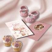 フェアリーホットエアバルーンガール誕生日招待状 招待状