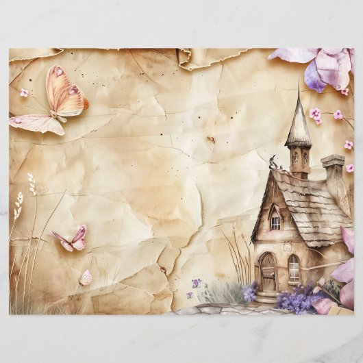 フェアリーホームジャンクジャーナルスクラップブック紙 (裏面)