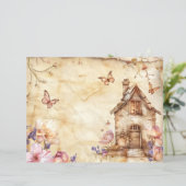 フェアリーホームヴィンテージ素朴スクラップブックジャーナル紙 (スタンド正面)