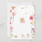 フェアリーマジカルフォレストガーデンガールファースト誕生日 招待状 (裏面)