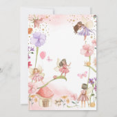 フェアリーマジカルフォレストガーデンガールファースト誕生日 招待状 (裏面)