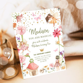 フェアリーマジカルフォレストガーデンガールファースト誕生日 招待状