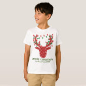 フェアリーモダンライト付きメリークリスマストナカイ Tシャツ (正面フル)
