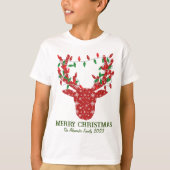 フェアリーモダンライト付きメリークリスマストナカイ Tシャツ (正面)