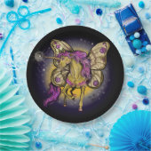 フェアリーユニコーンイエローエンペールモス ペーパープレート (パーティー)