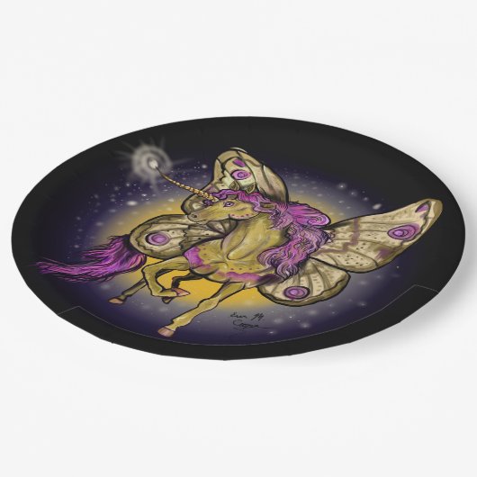 フェアリーユニコーンイエローエンペールモス ペーパープレート (アングル)