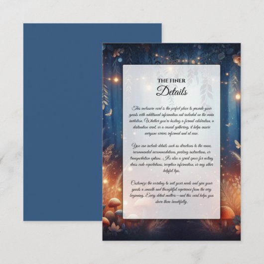 フェアリーライトアンドムーンライトフォレスト魔法結婚ズ エンクロージャーカード (正面/裏面)