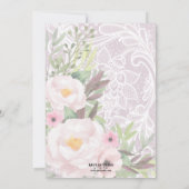 フェアリーライトウッドフローラとレーススウィート16パーティー 招待状 (裏面)