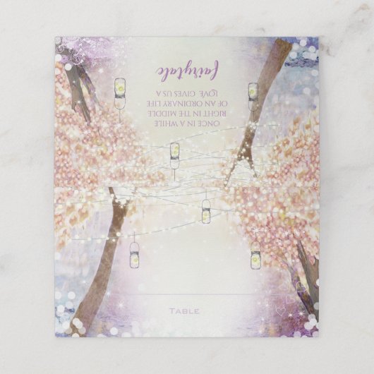 フェアリーライトピンクコーラルパープルフォレストボホ プレイスカード (外部開封)