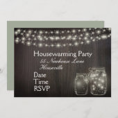 フェアリーライト引っ越し祝いパーティーパーティー 招待状 (正面/裏面)