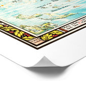 フェアリーランドの古代の地図byベルナール・スリー ポスター (角)