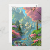 フェアリーランドの背景グラフィック ポストカード (正面/裏面)