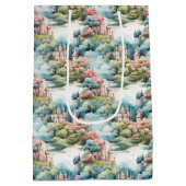 フェアリーランドキャッスルパステルピンクブルー ミディアムペーパーバッグ (裏面)