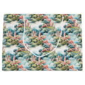 フェアリーランドキャッスルパステルピンクブルー ラージペーパーバッグ (正面)