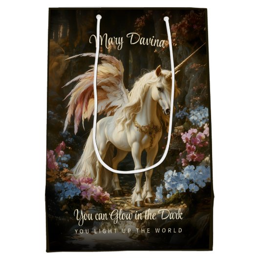 フェアリーランドファンタジーフォレストユニコーンフェアリー ミディアムペーパーバッグ (裏面)