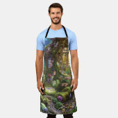 フェアリーランドフォレストグラフィック エプロン (着用した状態)