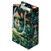 フェアリーランドマッシュルームハウスグリーンオレンジ スモールペーパーバッグ (裏面アングル)