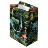 フェアリーランドマッシュルームハウスグリーンオレンジ ミディアムペーパーバッグ (裏面アングル)