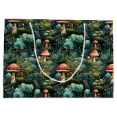 フェアリーランドマッシュルームハウスグリーンオレンジ ラージペーパーバッグ (裏面)