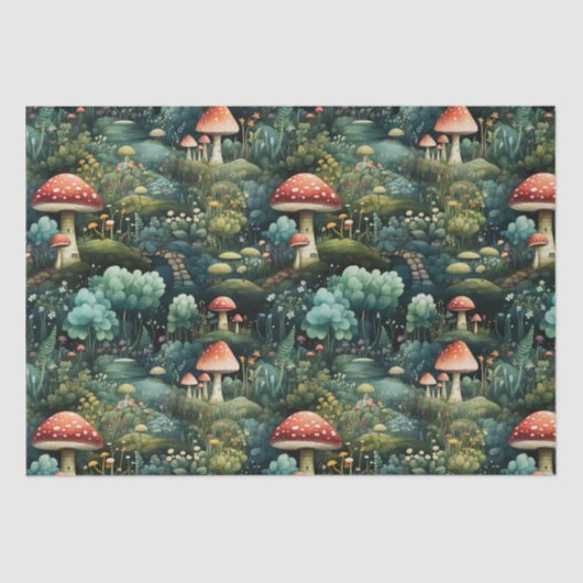 フェアリーランドマッシュルームハウスグリーンオレンジ 薄葉紙 (正面)