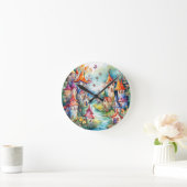 フェアリーランド魔法城 ラウンド壁時計 (ホーム)