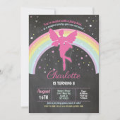 フェアリーレインボーパーティー誕生日マジカルフェリーズ 招待状 (正面)