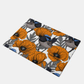 フェアリーレンツとオレンジポピーの花2 ドアマット (アングル)