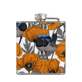 フェアリーレンツとオレンジポピーの花2 フラスク (裏面)