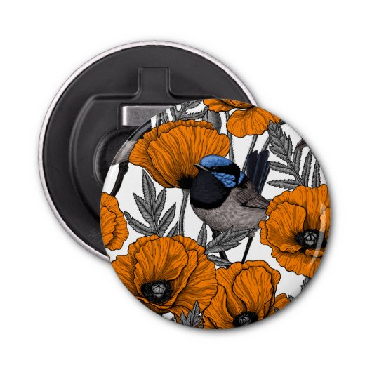 フェアリーレンツとオレンジポピーの花2 栓抜き (正面)