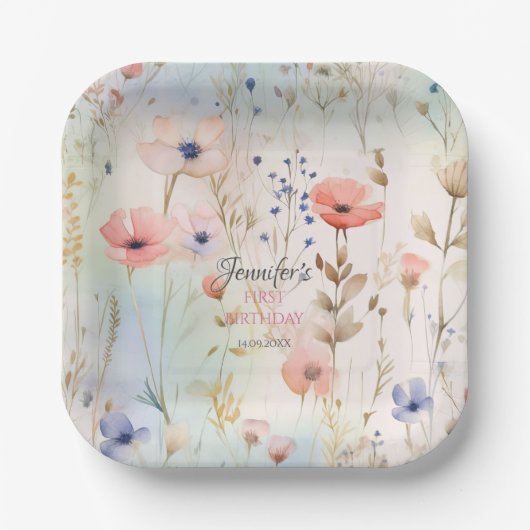 フェアリーワンダフルパーティー紙プレート ペーパープレート (正面)