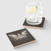 フェアリー信じスターライトファンタジーブラック ストーンコースター (横)