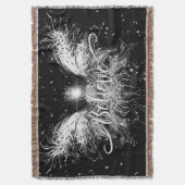 フェアリー信じスターライトファンタジーブラック スローブランケット (正面縦)