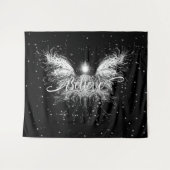 フェアリー信じスターライトファンタジーブラック タペストリー (正面(横))