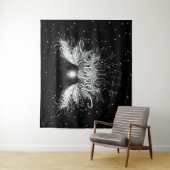 フェアリー信じスターライトファンタジーブラック タペストリー (インサイチュ)