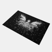 フェアリー信じスターライトファンタジーブラック ドアマット (アングル)