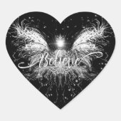 フェアリー信じスターライトファンタジーブラック ハートシール (正面)