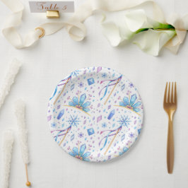 フェアリー凍っていタリーアイスプリンセスクラウン誕生日 ペーパープレート