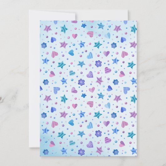 フェアリー凍っていタリーアイスプリンセスクラウン誕生日 招待状 (裏面)