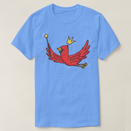フェアリー北(鳥)ショウジョウコウカンチョウ野生生物神秘的なバードファイ Tシャツ (デザイン正面)