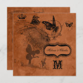 フェアリー庭園の結婚式スクエア結婚式招待状 招待状 (正面/裏面)