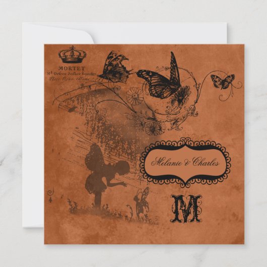 フェアリー庭園の結婚式スクエア結婚式招待状 招待状 (正面)