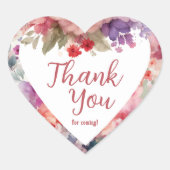 フェアリー最初の誕生日水の色フローラありがとう ハートシール (正面)