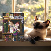 フェアリー猫ブックライブラリーファンタジー カード