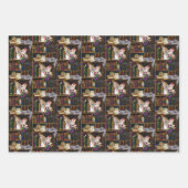 フェアリー猫ブックライブラリーファンタジー ラッピングペーパーシート (正面)