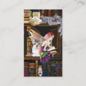 フェアリー猫ブックライブラリーファンタジー 名刺 (正面)