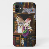 フェアリー猫ブックライブラリーファンタジー Case-Mate iPhoneケース (裏面)