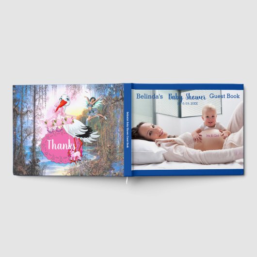 フェアリー王国の森ベビーシャワーコレクション ゲストブック (全面)
