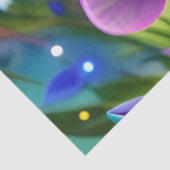 フェアリー白熱［赤熱］光を放つガーデンに青い蝶 薄葉紙 (詳細)